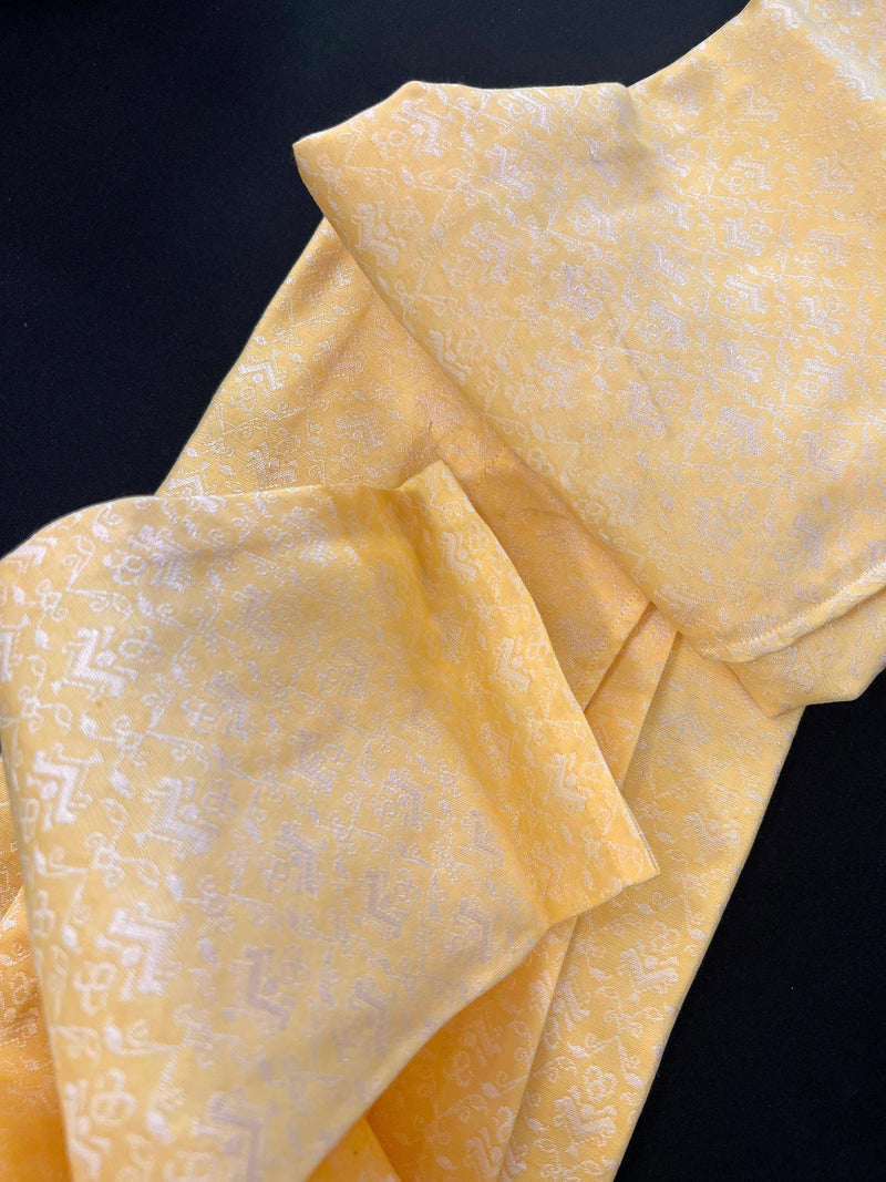 Light Yellow Color Soft Silk Kurta Pajama Set for Men - Kurta for Men - Men Kurta for Haldi - Wedding Kurta Men - Kaash