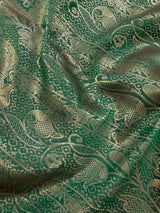 Magenta Pink Color Gadwal Soft Silk Saree with Green combination - Kaash