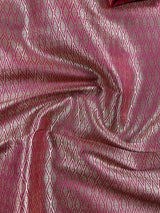 Magenta Pink Traditional Banarasi Handloom Silk Saree with Wide Border - Kaash