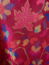 Maroon pure pashmina Kashmiri shawl with kani weave, floral motifs — Kaash Collection