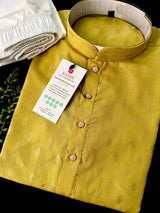 Mehandi Green Color Cotton Kurta Pajama Set - Kaash