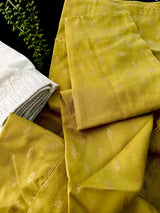 Mehandi Green Color Cotton Kurta Pajama Set - Kaash