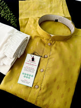 Mehandi Green Color Cotton Kurta Pajama Set - Kaash