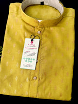 Mehandi Green Color Cotton Kurta Pajama Set - Kaash