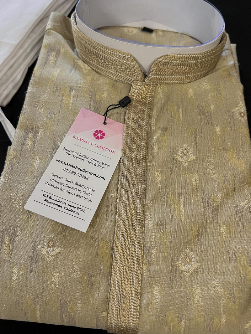 Moss Green Color Designer Kurta Pajama Set | Kurta with Lining | Jute Silk material with cotton Lining | Shaded Kurtas - Kaash