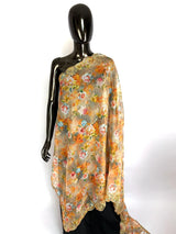 Multi Color soft organza dupatta with embroidery, sequin, zari & floral prints — Kaash Collection