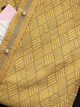 Mustard Yellow Color Men Kurta with Tiny Sequins - Kaash