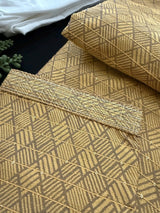 Mustard Yellow Color Men Kurta with Tiny Sequins - Kaash