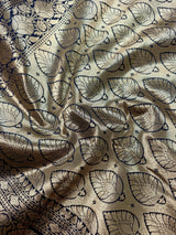 Navy Blue Traditional Banarasi Handloom Saree in Semi Banarasi Silk with Small Buttis - Kaash