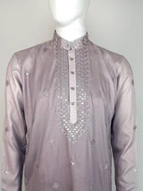 Ombre Lavender Color Kurta with Embroidery and Sequin - Kaash