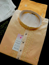 Ombre Yellow Color Kurta with Embroidery and Sequin - Kaash