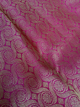 Orange and Pink pure kanjivaram kanchipuram silk saree with gold zari with peacock motifs — Kaash Collection