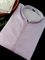 Pale Lavender Color Kurta with Self Design | Wedding & Party Wear - Kaash