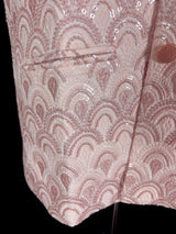 Pastel Dusty Pink men's Nehru/Modi jacket in cotton silk with embroidery, thread & sequin work — Kaash Collection