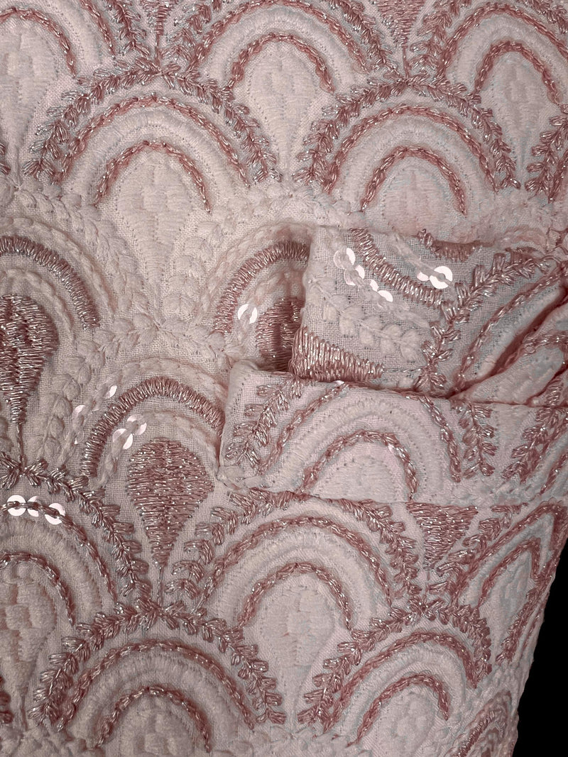 Pastel Dusty Pink Jacket for Men with Embroidery, thread and Sequin Work | Jacket for Kurta | Mens Wedding Wear Outfit | Men Waistcoat - Kaash
