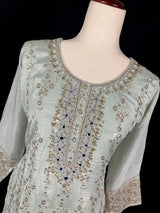 Pastel Grey Color Readymade Salwar Kameez - Indian Salwar Suit for Women - Designer Salwar Kameez for Party and Wedding - Gift for Women - Kaash