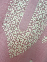 Pastel Pink Premium Cotton Kurta with Pajama | Hand - Embroidery Kurta with Cotton Lining | Cotton Mens Kurta Set - Kaash