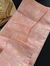 Peachy Pink Boys 2pcs Jacket-Style 2-piece (no inner included) kurta pajama set for boys with long jacket-style with floral patterns — Kaash Collection