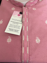 Pink Color Kurta Pajama for Men with Self Design and Embroidery Work with Lining | Men Ethnic Wear | Wedding Wear Kurta for Men - Kaash