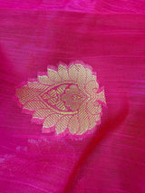 Pink Soft Cotton Silk Saree with Buttas, Zari Weaving butta - Kaash