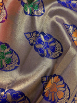Pink Traditional Banarasi Handloom Saree in Banarasi Silk - Meenakari Floral Butta - Kaash