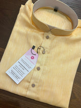Linen Cotton (Multi-Color Family) men's kurta pajama in pure linen cotton with premium linen cotton with fancy buttons — Kaash Collection