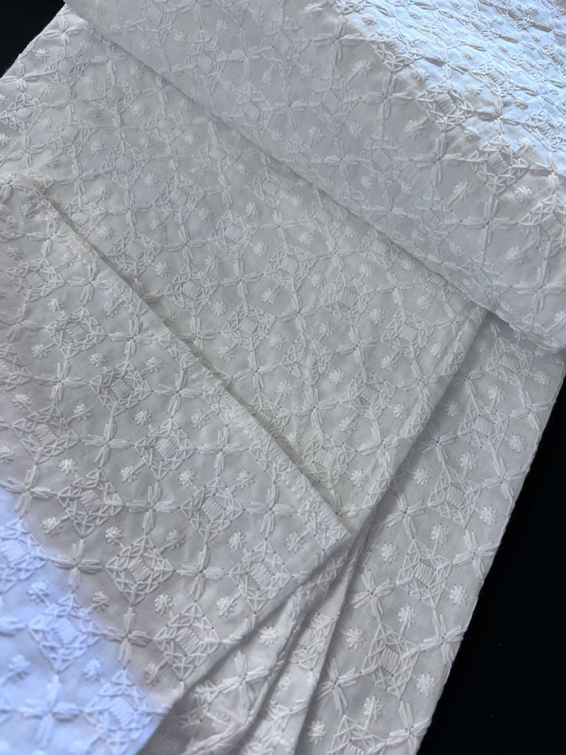 Pure Cotton Chikankari Lucknowi Men Kurta Pajama in White Color | Mens Ethnic Wear | Chikhankari Kurta | Summer Wear Kurtas | Cotton Kurta - Kaash