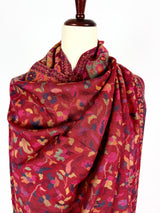 Multi-Color pure pashmina Kashmiri shawl with kani weave, floral motifs — Kaash Collection