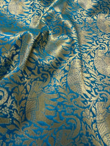 Purple and Sky Blue Color combination Banarasi Silk Shikargah Saree in Zari Weave Work | Shikargah Sarees - Kaash