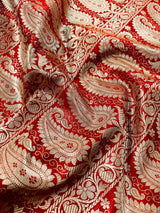 Purple Banarasi Tanchoi Silk Saree | Handloom Zari Weaving - Kaash