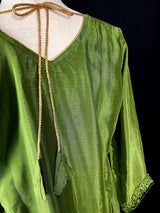 Readymade 3pcs Suit in Mehandi Green Color For Women with Handwork - Kaash