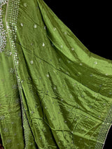 Readymade 3pcs Suit in Mehandi Green Color For Women with Handwork - Kaash