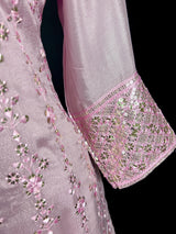 Readymade 3pcs Suit in Pastel Lilac Color For Women with Handwork Work - Kaash