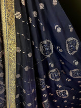 Navy Blue readymade salwar kameez for women — pure georgette kameez, pant bottom, soft georgette silk dupatta — Kaash Collection