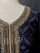 Readymade Navy Blue Color Georgette Salwar Kameez for Women with Handwork Work and Heavy Dupatta | Blue Color Indian Party Wear Dresses - Kaash