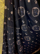 Readymade Navy Blue Color Georgette Salwar Kameez for Women with Handwork Work and Heavy Dupatta | Blue Color Indian Party Wear Dresses - Kaash