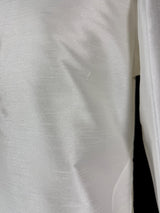 Readymade White Color Raw Silk Men Short Kurta - Kaash