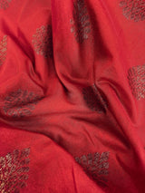 Red Color Dupion Soft Silk Saree with Antique Zari Weave - Kaash