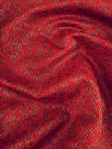 Red Color Dupion Soft Silk Saree with Antique Zari Weave - Kaash