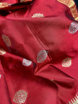 Rusty Red Paithani Soft Silk Saree with Muted Gold Zari | Paithani Sarees | Sarees in USA | Kaash Collection - Kaash