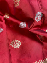 Rusty Red Paithani Soft Silk Saree with Muted Gold Zari | Paithani Sarees | Sarees in USA | Kaash Collection - Kaash