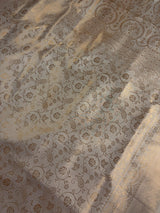 Statement Ivory Color Saree with Muted Gold Zari Weave - Kaash