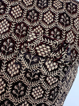 Wine men's Nehru/Modi jacket in velvet with thread embroidery & sequin on velvet — Kaash Collection