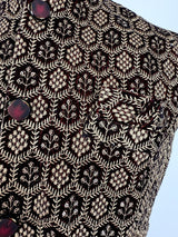 Wine men's Nehru/Modi jacket in velvet with thread embroidery & sequin on velvet — Kaash Collection