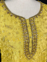 Yellow Color Salwar Kameez – Readymade Salwar Kameez in Yellow Color with Pant - 3pcs Women Suit with Handwork - Kaash