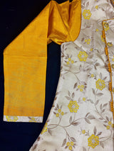 Yellow Mustard 3pcs Men Kurta Pajama with Jacket | Mens Ethnic Wear | Indian Pakistani Men Clothing | Designer Men Wear | Kaash Collection - Kaash Collection
