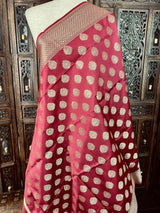 Maroon Banarasi Soft Silk Designer Dupatta with Weaving - Kaash Collection