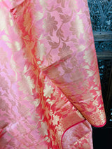 Baby Pink Silk Soft Silk Light Weight Dupatta - Kaash Collection