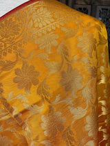 Mango Yellow Silk double tone Soft and Light Weight Dupatta - Kaash Collection