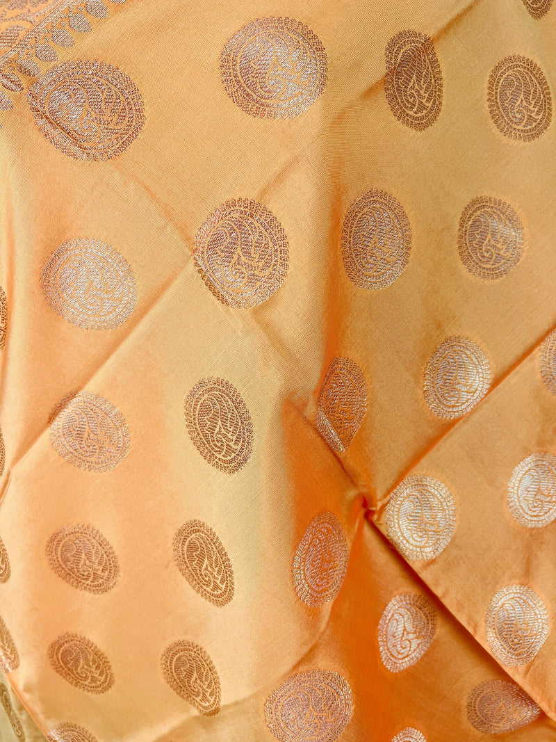 Yellow Banarasi Silk Chakra Designer Dupatta - Kaash Collection